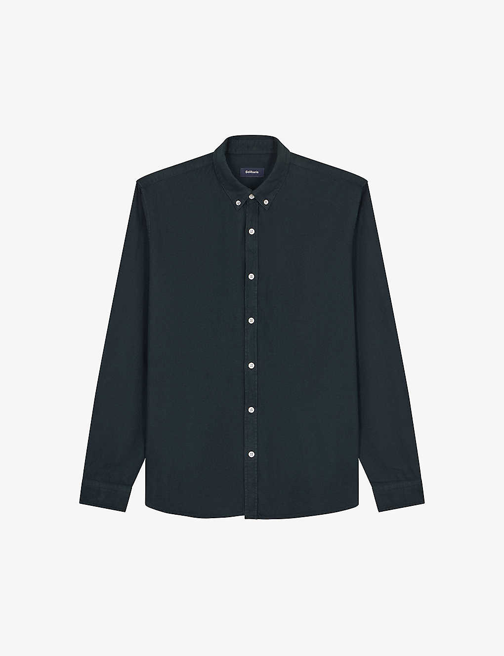 Balibaris Mens Offgreen College Regular-fit Cotton-flannel Shirt