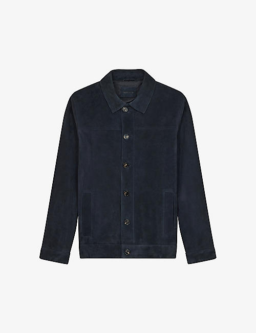 BALIBARIS: Simon tonal-stitch leather jacket