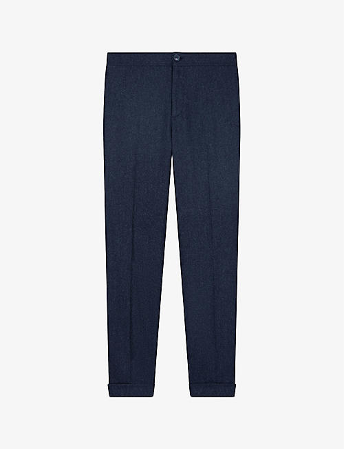 BALIBARIS: Steven slim-leg mid-rise wool-blend trousers