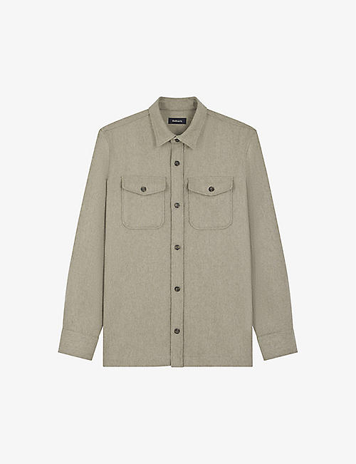 BALIBARIS: Parker semi-fitted wool-blend overshirt