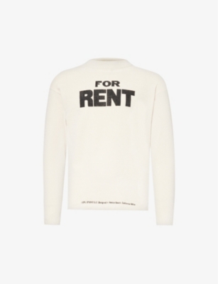 Erl Chenille Crew-neck Sweater With Ribbed Edge In Neutral