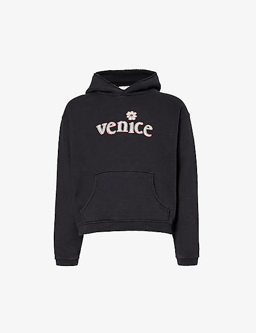 ERL: Venice branded boxy-fit cotton-blend hoody