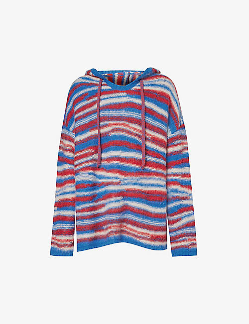 ERL: Oversized striped knitted hoody