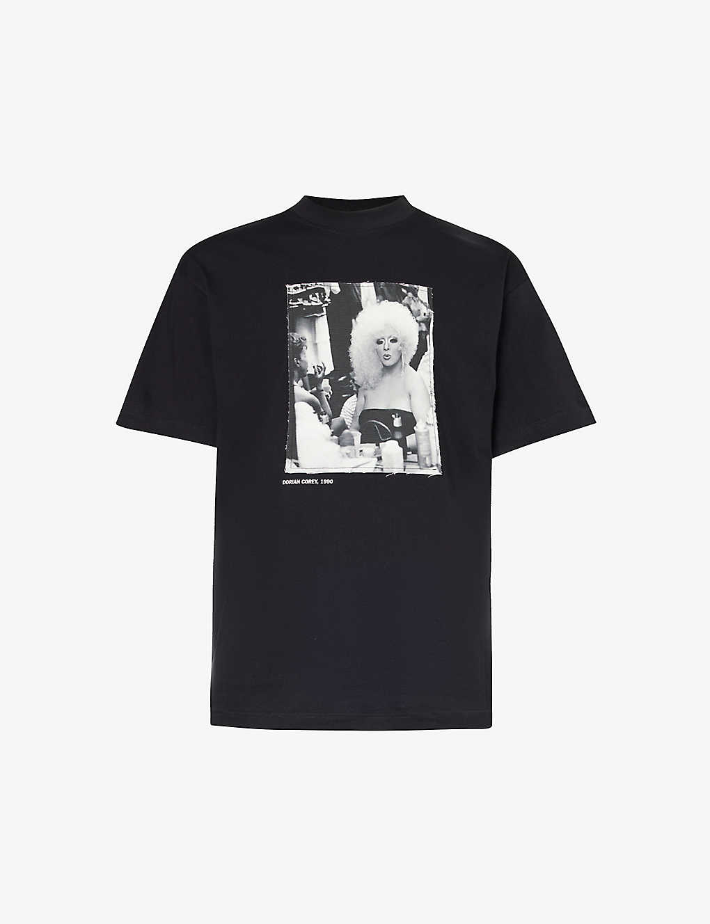 Honey Dijon Mens Black Chantal Graphic-print Cotton-jersey T-shirt