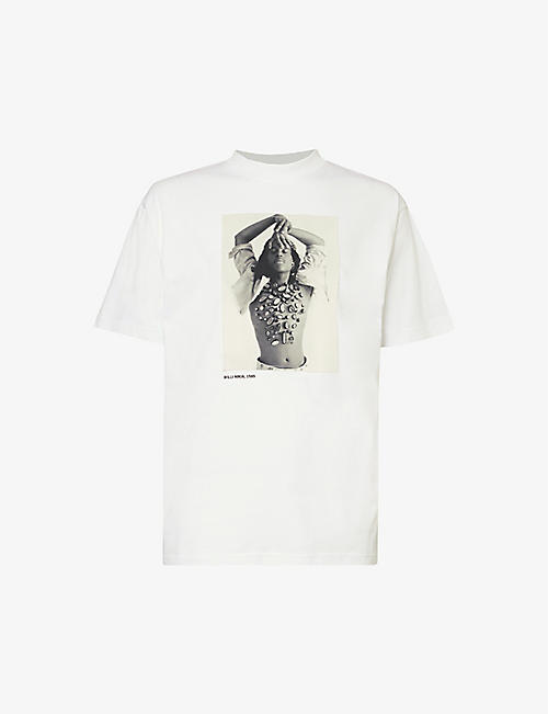 HONEY DIJON: Chantal graphic-print cotton-jersey T-shirt