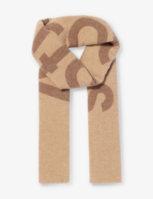 ACNE STUDIOS: Toronty logo-intarsia wool-blend scarf
