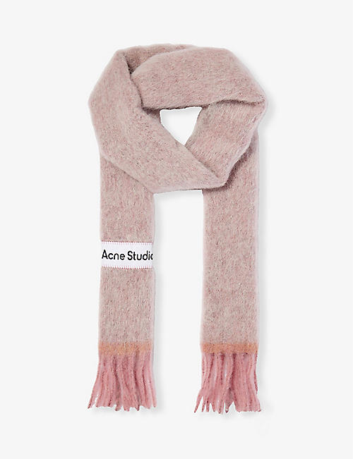 ACNE STUDIOS: Vally brand-patch wool-blend scarf