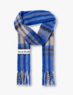 ACNE STUDIOS: Vally checked wool-blend scarf