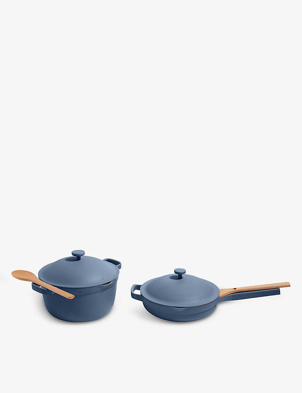 Our Place Blue Salt Home Cook Duo Ceramic Pot And Pan Two-piece Set Worth £270