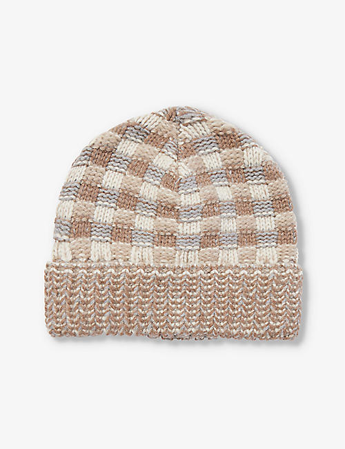 GABRIELA HEARST: Kaja checked cashmere knitted hat