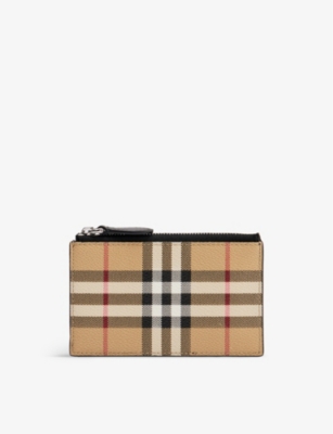 BURBERRY - Check-print mini woven and leather top-handle bowling