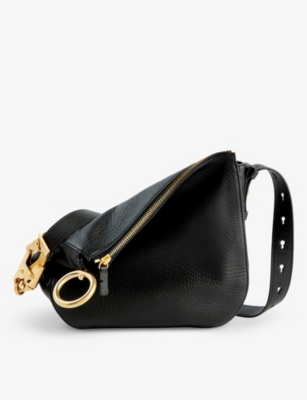 BURBERRY: Knight leather cross-body bag