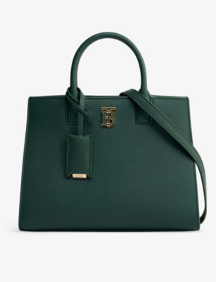 BURBERRY: Frances leather top-handle bag