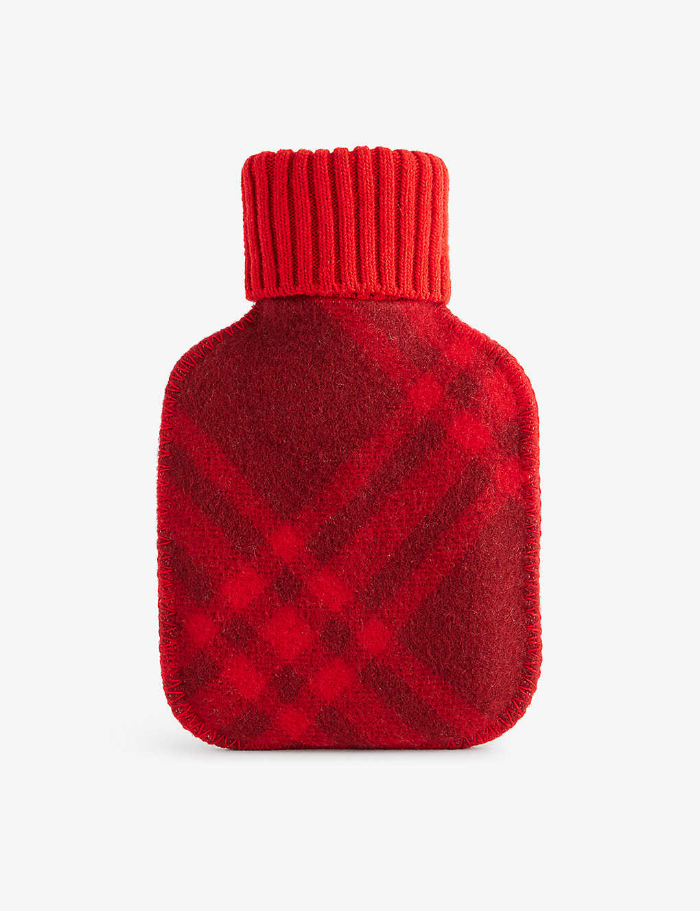Burberry Womens Ripple Checked Wool-knitted Hot Water Bottle 1500ml
