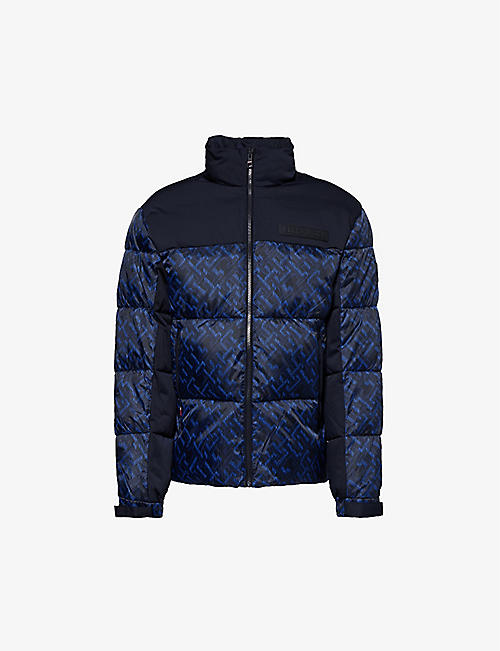 TOMMY HILFIGER: Brand-patterned quilted regular-fit shell jacket