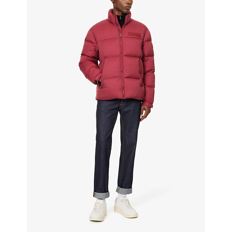 Shop Tommy Hilfiger Men's Rouge New York Brand-patch Relaxed-fit Woven-down Jacket
