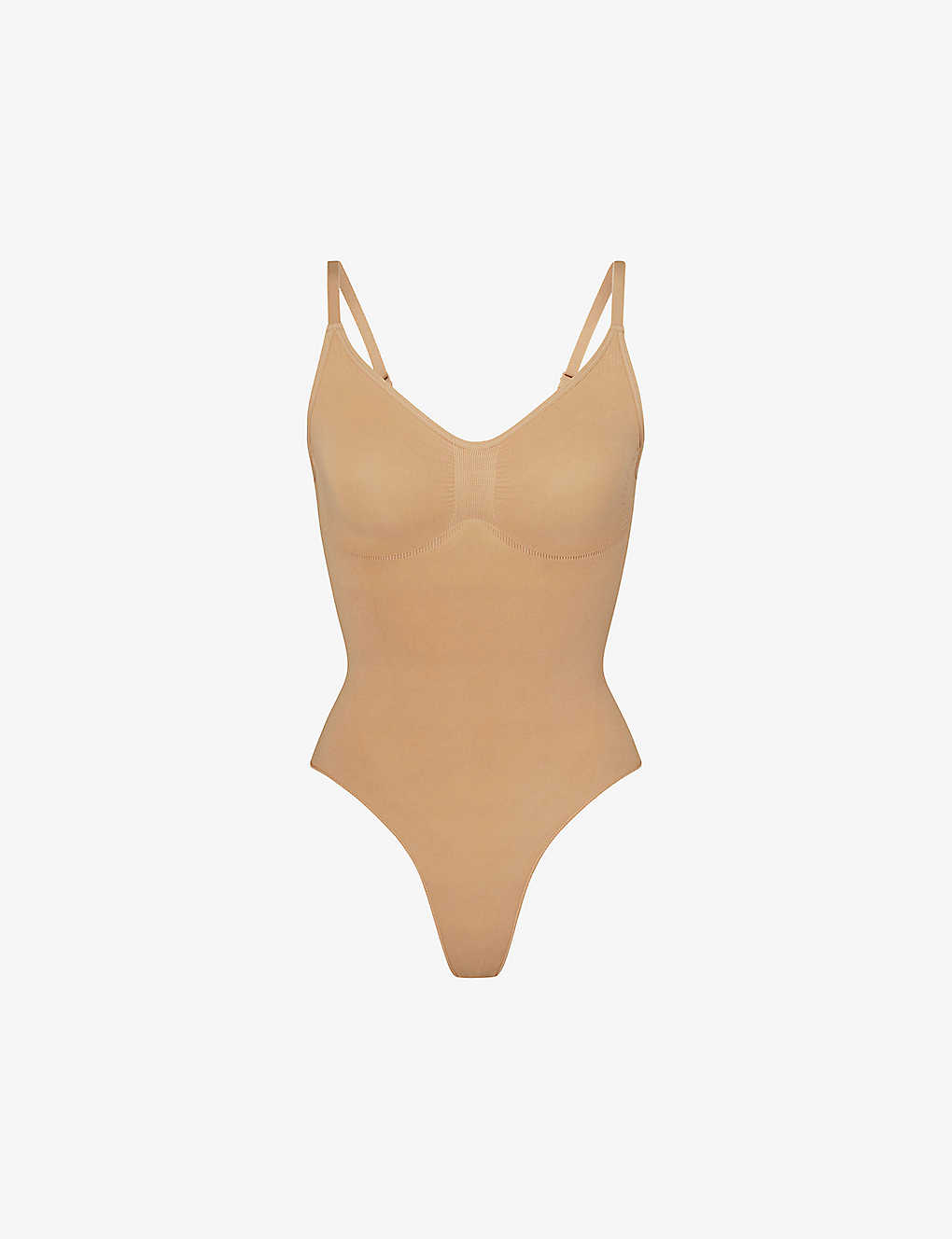 Skims Womens Ochre Seamless Sculpt Fitted Stretch-woven Body