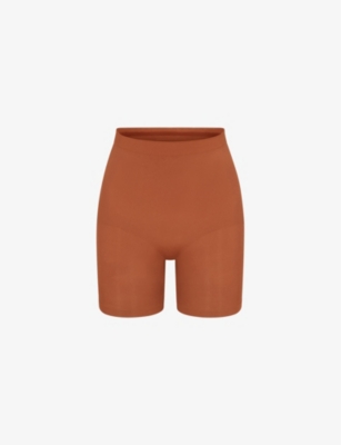 Skims Everyday Sculpt High-rise Stretch-woven Shorts X in Natural