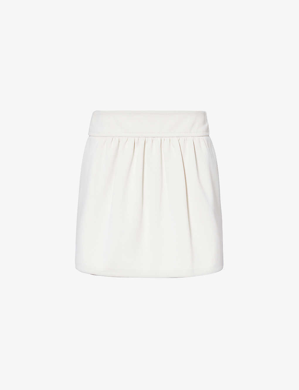 Max Mara Womens Ivory Nettuno Side-pocket Woven Mini Skirt