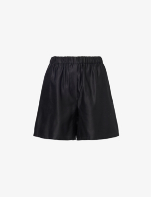 MAX MARA: Piadena high-rise cotton shorts
