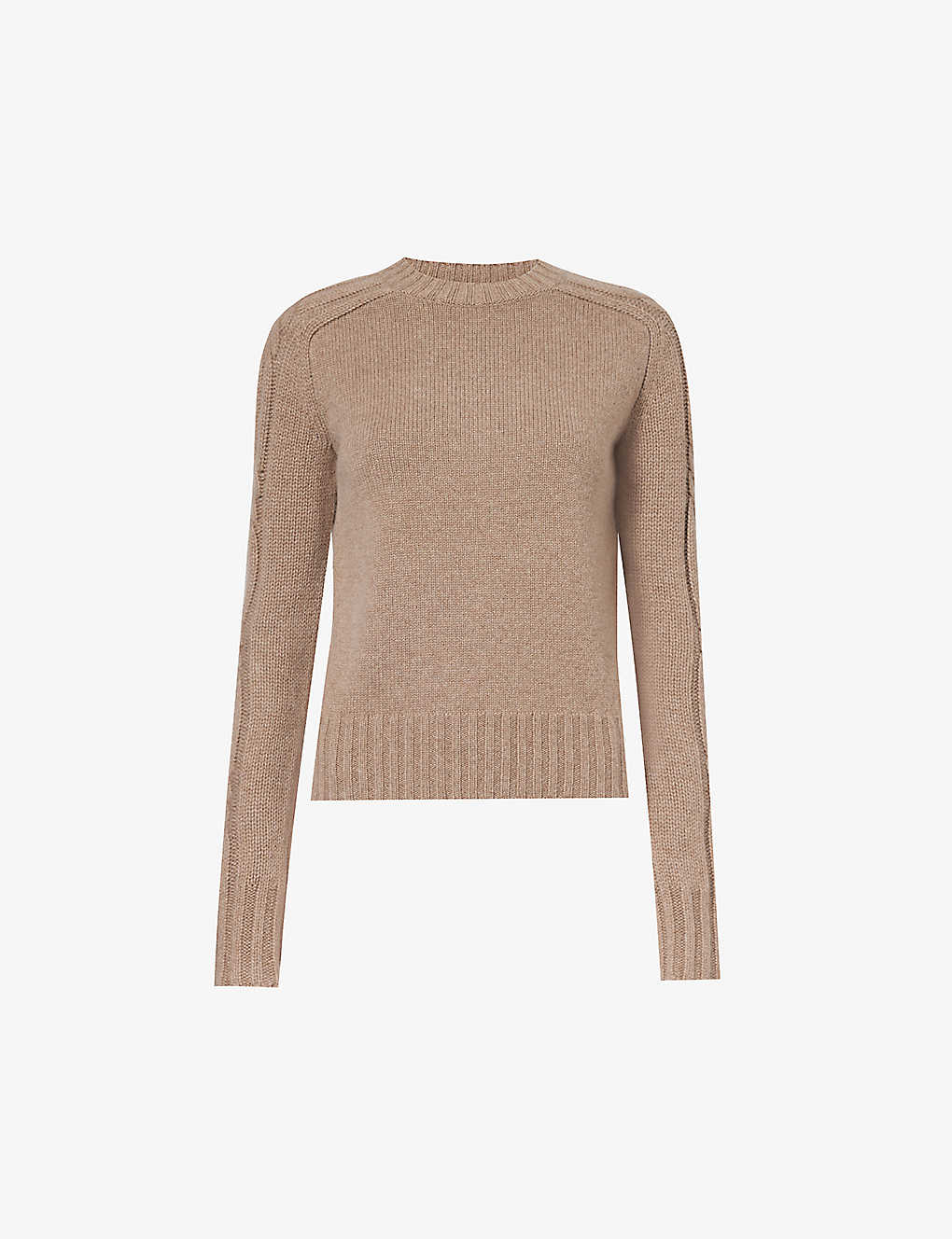 Shop Max Mara Women's Sand Berlina Cable-knit Cashmere Jumper In Brown