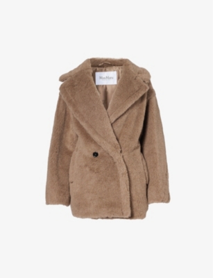 Max Mara Womens Sand Espero Double-breasted Wool-blend Coat In Sand