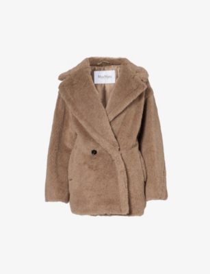 Shop Max Mara Women's Sand Espero Double-breasted Wool-blend Coat