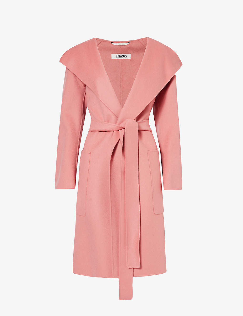 's Max Mara S Max Mara Womens Dark Pink Priscilla Belted Wool Coat