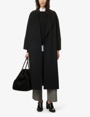 Shop 's Max Mara S Max Mara Women's Black Elisa Belted Wool Coat