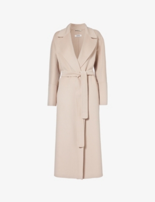 'S MAX MARA S MAX MARA WOMEN'S NATURAL ELISA BELTED WOOL COAT