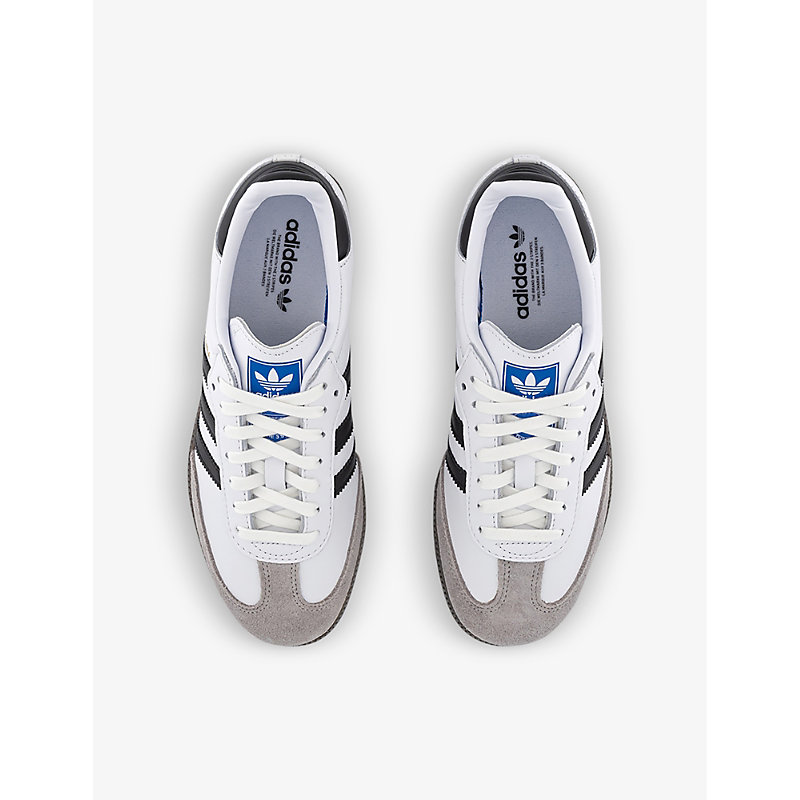 Shop Adidas Originals Samba Og Logo-print Leather Low-top Trainers In White