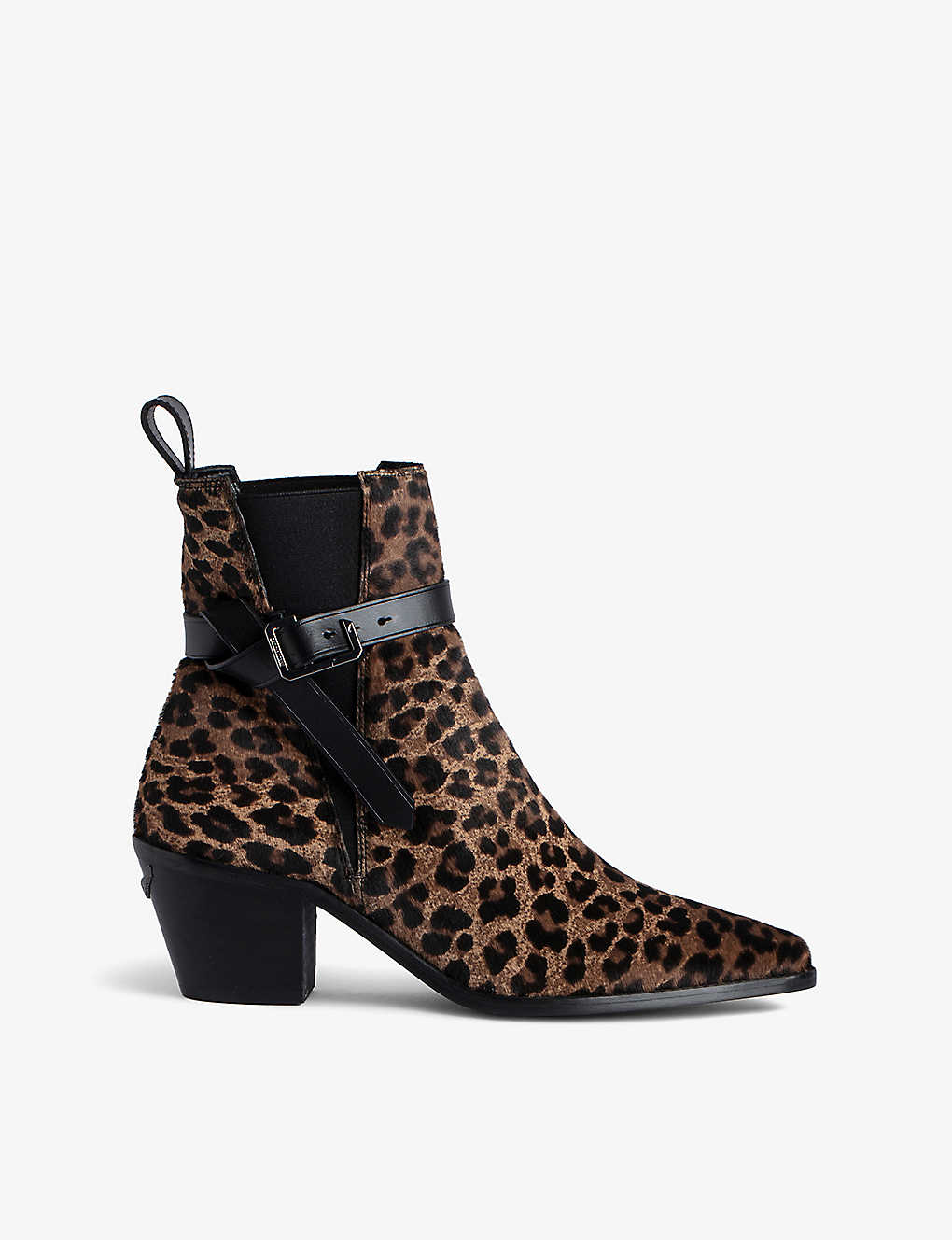ZADIG & VOLTAIRE ZADIG&VOLTAIRE WOMENS HERITAGE TYLER CECILIA ANIMAL-PRINT SUEDE ANKLE BOOTS