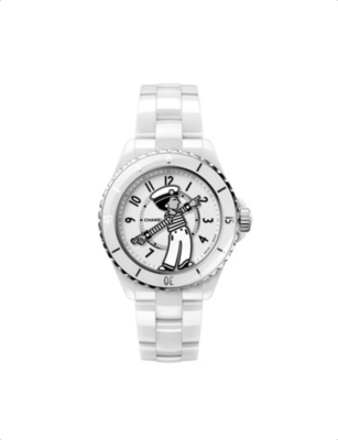 Chanel Mademoiselle J12 La Pausa Reference H7481, A White Ceramic Automatic Wristwatch, Mens Watch
