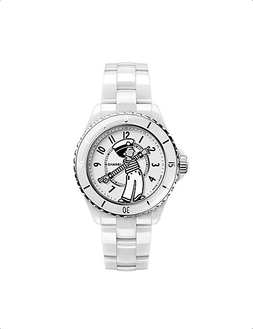 CHANEL: H7481 Mademoiselle J12 La Pausa stainless-steel and ceramic automatic watch