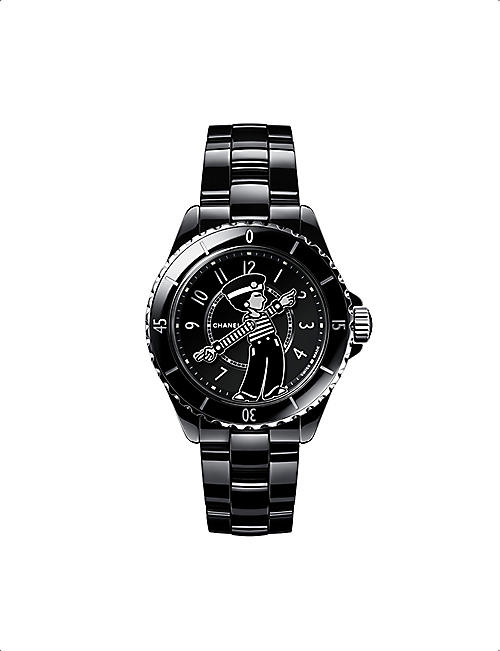 CHANEL: H7609 Mademoiselle J12 La Pausa stainless-steel and ceramic automatic watch