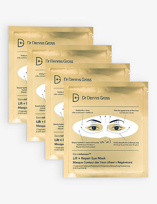 DR DENNIS GROSS SKINCARE: DermInfusions™ Lift + Repair eye mask pack of four