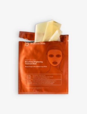 DR DENNIS GROSS SKINCARE: Vitamin C Lactic Biocellulose brightening treatment mask