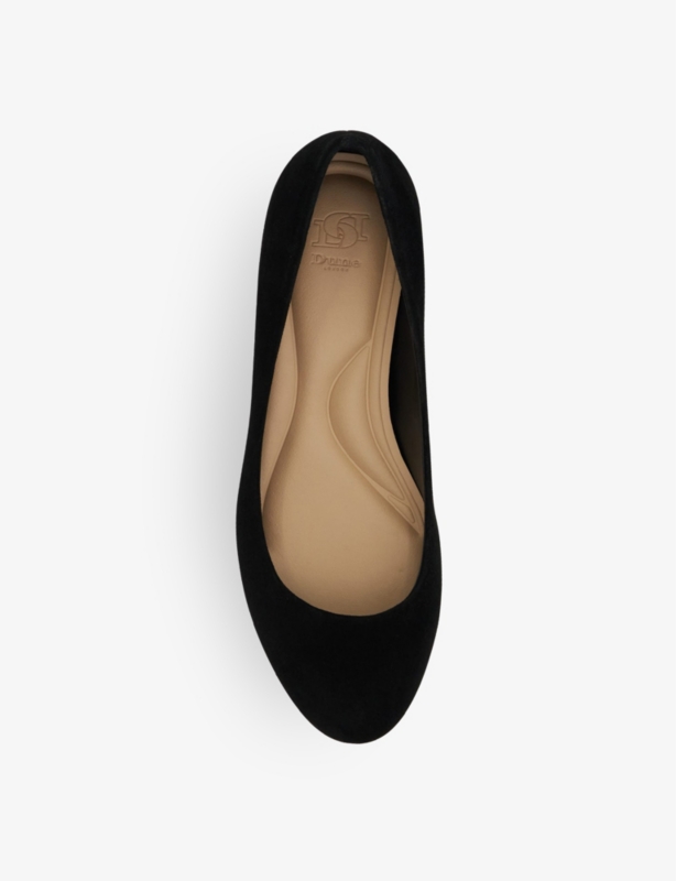 Bracket Comfort round-toe suede heeled courts