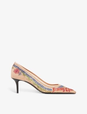 Jimmy Choo X Jean Paul Gaultier 60mm Embellished Pumps In Beige/multi