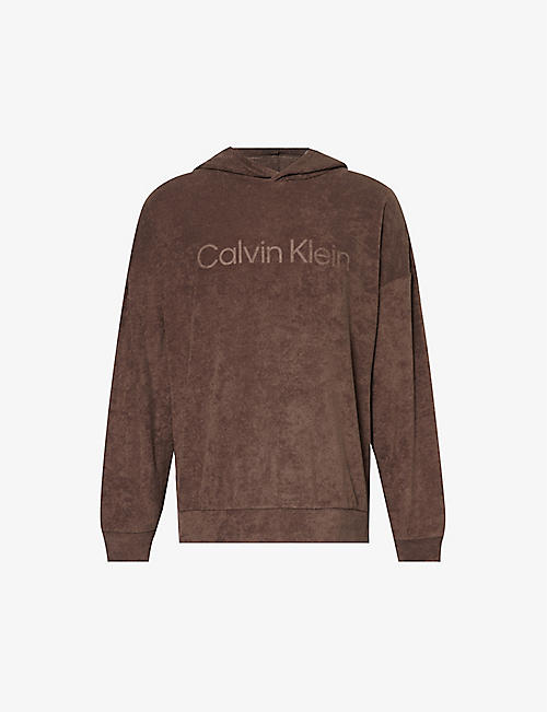 CALVIN KLEIN: Lounge logo-print cotton-blend hoody