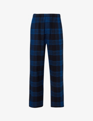 CALVIN KLEIN: Checked straight-leg cotton pyjama bottoms