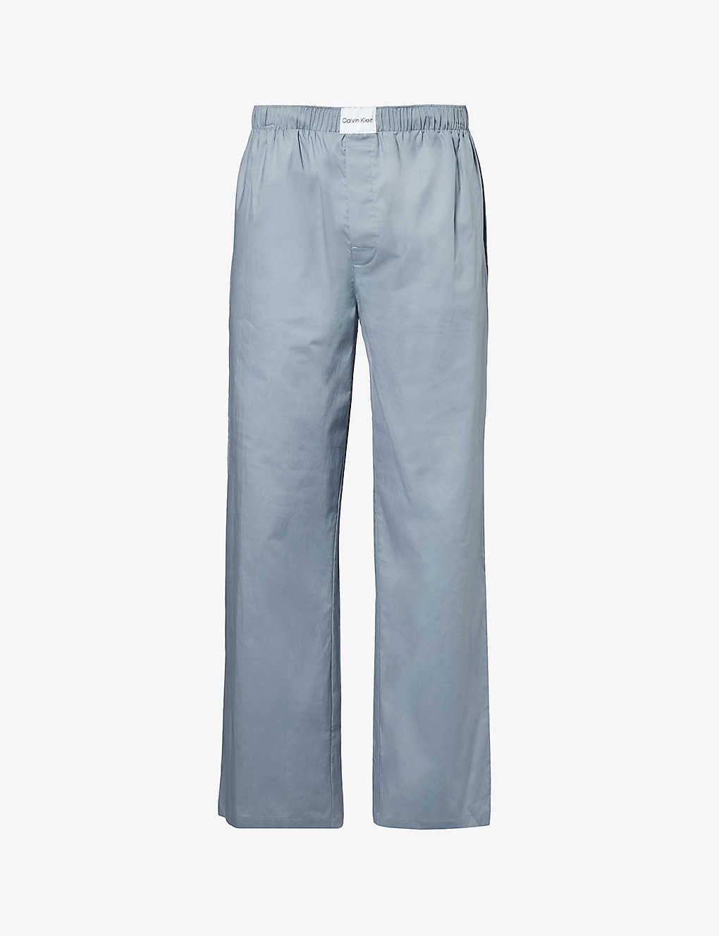 Calvin Klein Mens Flint Stone Brand-patch Slip-pocket Recycled Cotton-blend Pyjama Bottoms