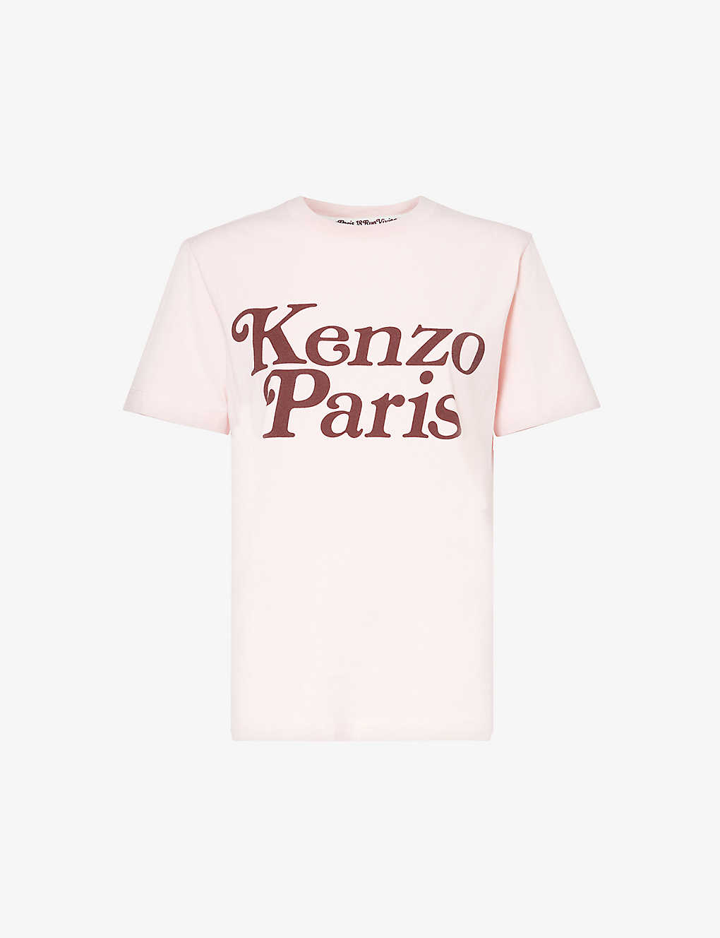 Shop Kenzo Women's Faded Pink X Verdy Brand-print Cotton-jersey T-shirt