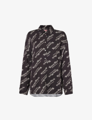 KENZO: KENZO x VERDY graphic-print boxy-fit cotton shirt