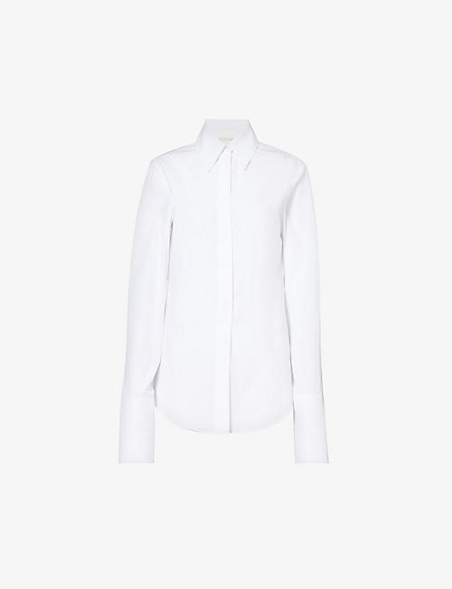 SPORTMAX: Cobea regular-fit cotton-poplin shirt