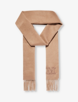 MAX MARA: Tassel-trim cashmere scarf