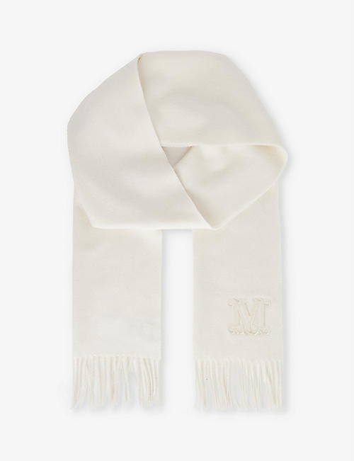 MAX MARA: Tassel-trim cashmere scarf