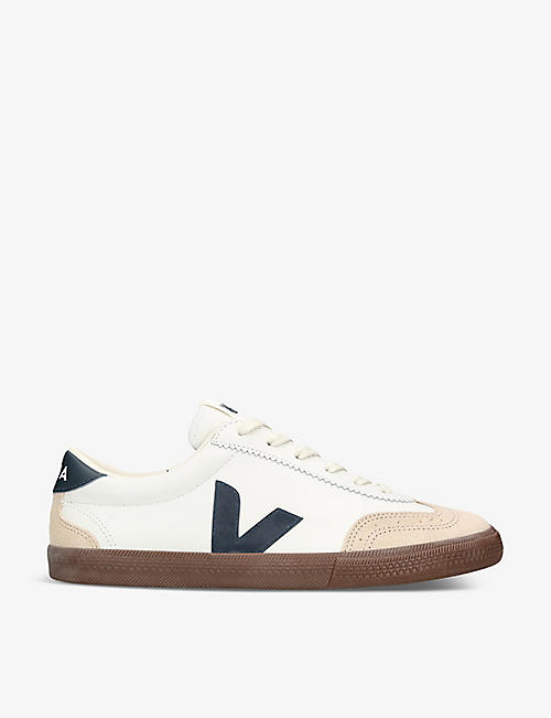 VEJA: Men's Volley logo-embroidered leather low-top trainers