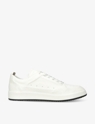 Officine Creative Mens White Ace Perforated Leather Low-top Trainers