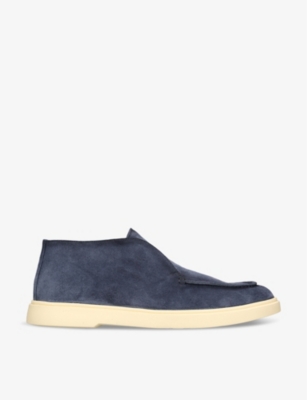 OFFICINE CREATIVE: Bones slip-on suede boots